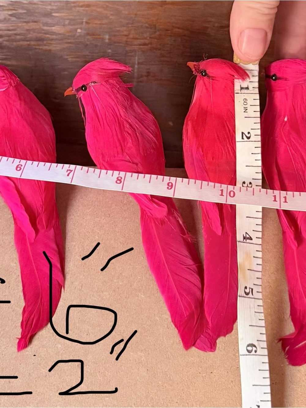 Red Cardinals Bird Clip Ornaments - Set of 6 - Picture 5 of 8